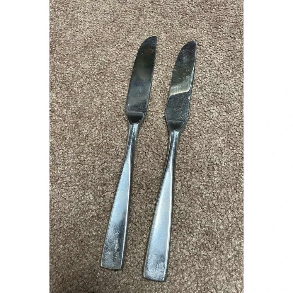 Rogers Co Stainless Steel Flatware 2 Matching Knives Stanley Roberts